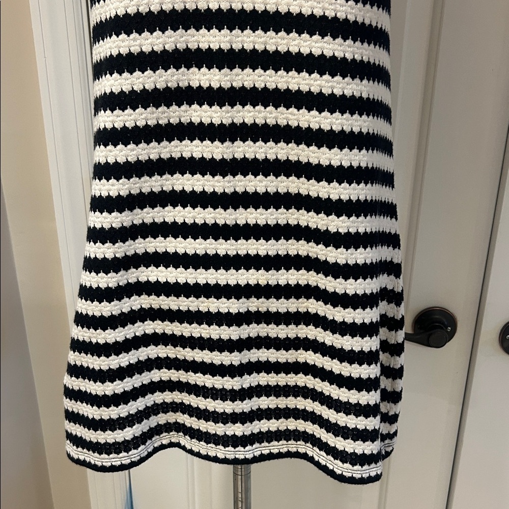 New Motel Black and White Striped Halter coverup Dress - Picture 5 of 10